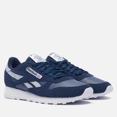 Мужские кроссовки Reebok Classic Leather синий, размер 42 EU