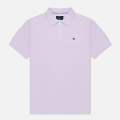 Мужское поло Hackett Slim Fit Logo фиолетовый, Размер S