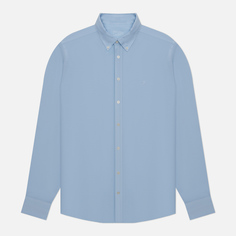 Мужская рубашка Hackett Garment Dyed Linen B Slim Fit голубой, Размер S
