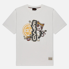 Мужская футболка Evisu Heritage Wadaiko Fortune-Cat Printed белый, Размер XL