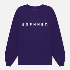 Мужской лонгслив SOPHNET. Classic Logo Baggy фиолетовый, Размер S