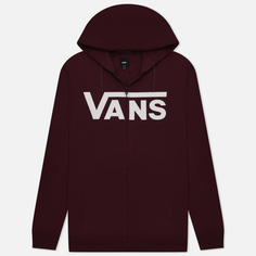 Мужская толстовка Vans Classic Zip Hoodie II бордовый, Размер XS