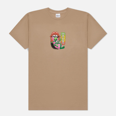 Мужская футболка Ripndip Happy Lickin бежевый, Размер L