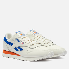 Кроссовки Reebok Classic Leather бежевый, размер 45 EU