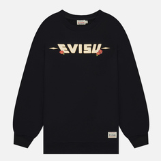 Женская толстовка Evisu Printed Peacock Tsubaki & Logo Oversized чёрный, Размер S