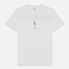 Мужская футболка C.P. Company 30/1 Jerey Horizontal Logo белый, Размер S