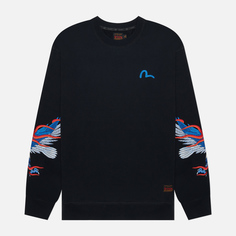 Мужская толстовка Evisu Seagull & Eagle Embroidered Crew Neck чёрный, Размер L