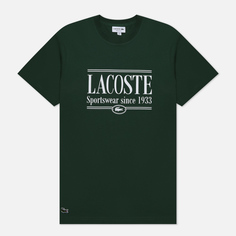 Мужская футболка Lacoste Sportswear Regular Fit зелёный, Размер S