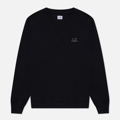 Мужская толстовка C.P. Company Cotton Fleece Logo Garment Dyed чёрный, Размер S