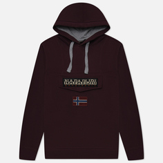 Мужская толстовка Napapijri Burgee Winter Hoodie бордовый, Размер L