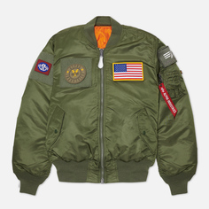Мужская куртка бомбер Alpha Industries MA-1 Flex Flight оливковый, Размер S