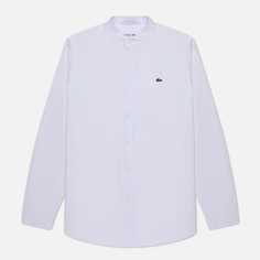 Мужская рубашка Lacoste Cotton/Linen Regular Fit Band Collar белый, Размер 41