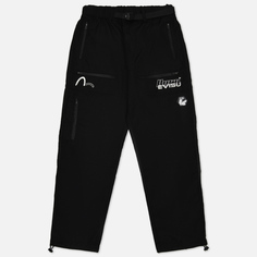 Мужские брюки Evisu Evisukuro Garment Washed Utility TPU Zipper чёрный, Размер XXL