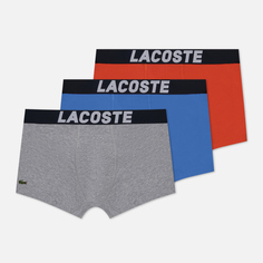 Комплект мужских трусов Lacoste 3-Pack Branded Jersey Trunk комбинированный, Размер S