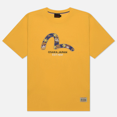 Мужская футболка Evisu Heritage Wadaiko Seagull Printed жёлтый, Размер XL