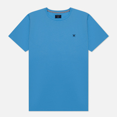 Мужская футболка Hackett Logo Classic Fit голубой, Размер M