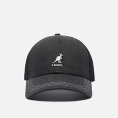 Кепка Kangol Distressed Cotton Mesh Baseball чёрный, Размер ONE SIZE