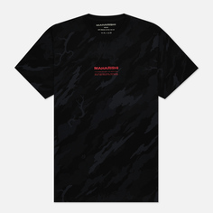 Мужская футболка maharishi Miltype Camo чёрный, Размер XL