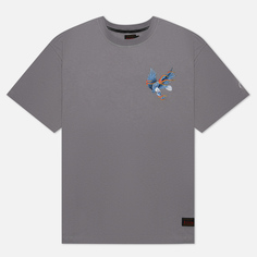 Мужская футболка Evisu Printed Evisu & Eagle Embroidered серый, Размер XL