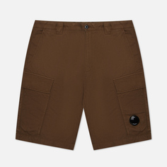 Мужские шорты C.P. Company Cotton/Linen Cargo Garment Dyed коричневый, Размер 54