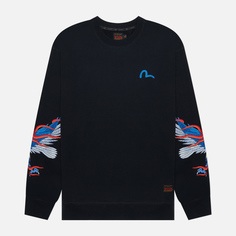 Мужская толстовка Evisu Seagull & Eagle Embroidered Crew Neck чёрный, Размер XXL