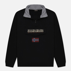 Мужская толстовка Napapijri Burgee Half Zip чёрный, Размер XL