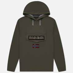 Мужская толстовка Napapijri Burgee Winter Hoodie оливковый, Размер L