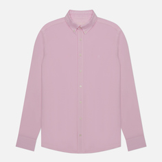 Мужская рубашка Hackett Garment Dyed Linen B Slim Fit розовый, Размер XXL
