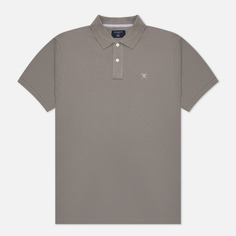 Мужское поло Hackett Slim Fit Logo оливковый, Размер S
