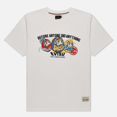 Мужская футболка Evisu Heritage Graffiti Daruma Bro Printed белый, Размер XXL