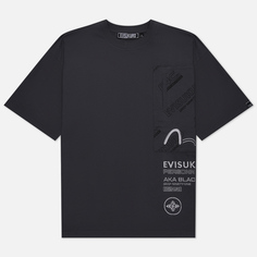 Мужская футболка Evisu Evisukuro Multi-Font All Over Print Pocket серый, Размер XL