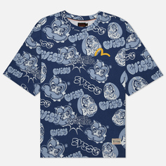 Мужская футболка Evisu Heritage Graffiti Daruma All Over Print синий, Размер M