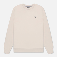 Мужская толстовка Hackett Embroidery London Logo Crew Neck бежевый, Размер S