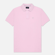 Мужское поло Hackett Slim Fit Logo розовый, Размер S
