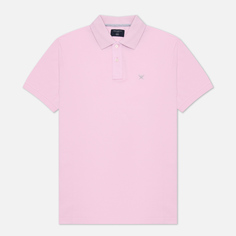 Мужское поло Hackett Slim Fit Logo розовый, Размер S