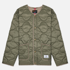 Женская куртка лайнер Alpha Industries Contrast Quilted Liner зелёный, Размер M