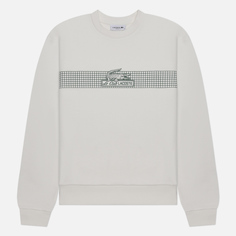 Женская толстовка Lacoste Oversize Fit Tennis Net Print белый, Размер S