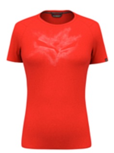 Футболка женская Salewa Pure Chalk Dry W T-Shirt красная 42