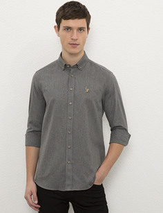 Рубашка мужская U.S. POLO Assn. G081SZ0040RC-AKIS020K серая 2XS