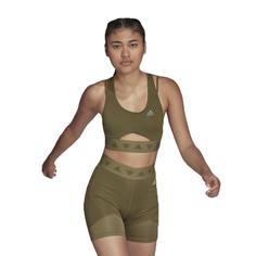 Топ женский Adidas HC2917 зеленый 2XL