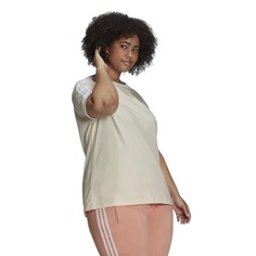 Футболка женская Adidas H22869 бежевая 4XL