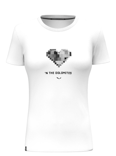 Футболка женская Salewa Pure Heart Dry W T-Shirt белая 40