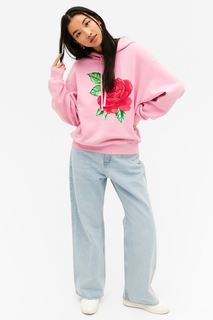 Свитшот женский Monki 1019632018 розовый 2XS (доставка из-за рубежа)