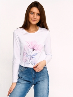 Лонгслив женский Апрель 1ЖДЛД3870001 белый 84/164