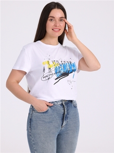 Футболка женская Апрель 1ЖДФК3969001 белая 116/164
