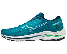 Спортивные кроссовки мужские Mizuno Wave Inspire 18 бирюзовый/белый/тёмно-синий UK 9,5