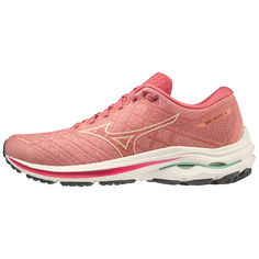 Спортивные кроссовки женские Mizuno Wave Inspire 18 персиково-розовый/белый/чёрный UK 6