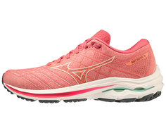 Спортивные кроссовки женские Mizuno Wave Inspire 18 персиково-розовый/белый/чёрный UK 5,5