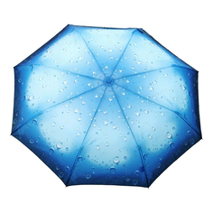 Зонт складной женский автоматический Raindrops RD23825, голубой