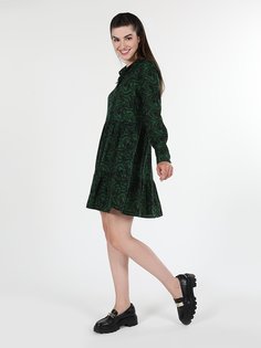 Платье женское Colins CL1061058_Q1.V1_GRN зеленое XS